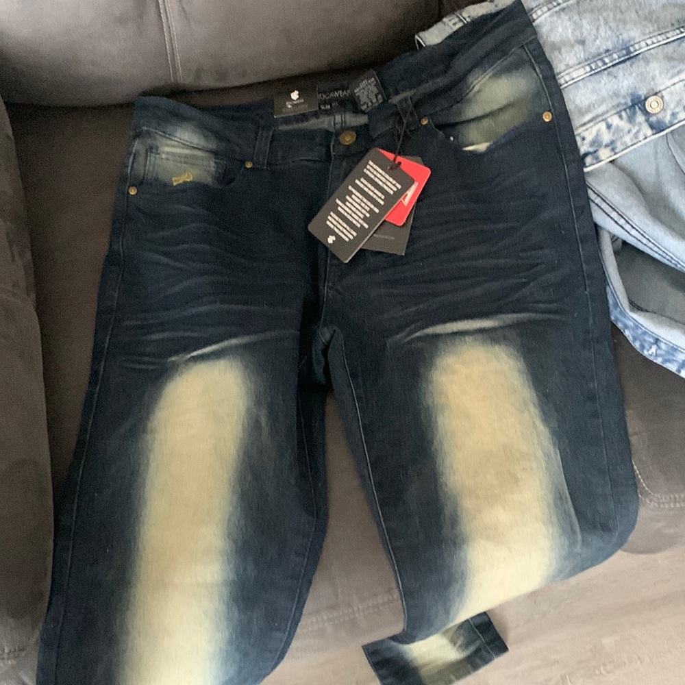 Dark blue jeans